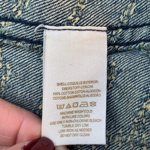 Free People Jackets & Coats Free People Etched Denim Jacket Poshmark